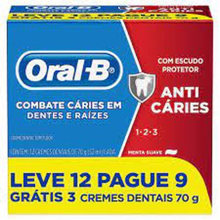 Creme Dental Oral-B 123 70g Kit Leve 12 e Pague 9 - Compre Já