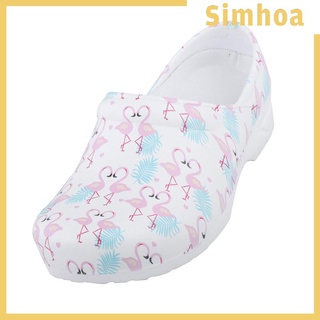 SIMHOA Sapato Feminino Resistente Ao Deslizamento Para Chef De Cozinha/Sapatos De Enfermagem/Trabalho Com Estampa De Flamingo (4)