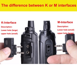 Walkie Talkie Wireless Headset Bluetooth Headsets Two Way Radio Headphone Earpiece Replacement for Baofeng 888S UV5R (3)