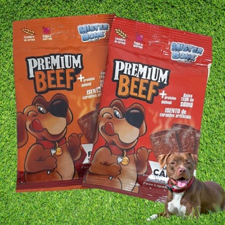 Petiscos de cães Bifinho Carne Frango Premium Beef Adestramento Cachorro 60g Mister Bone