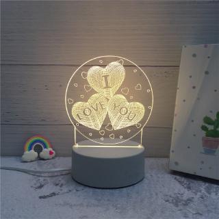 Luminária de Mesa de LED 3D Luz Noturna Decorativa (4)