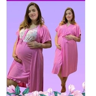 camisolas gestantes amamentação pós parto com robe