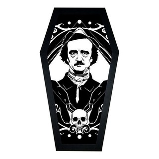 Quadro Caixão Edgar Allan Poe Arte Terror Moldura Exclusiva