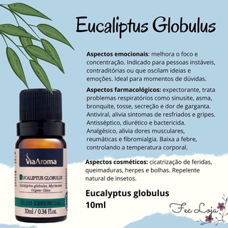 Óleo Essencial Eucalipto Globulus 100% Natural Via Aroma (3)