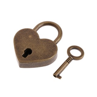 Mini Cadeado Em Formato De Coração Estilo Antigo Com Chave (6)