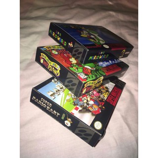 caixa repro com berço super mario world, Mario kart, Mario all star ou yoshi island para super Nintendo SNES (1)