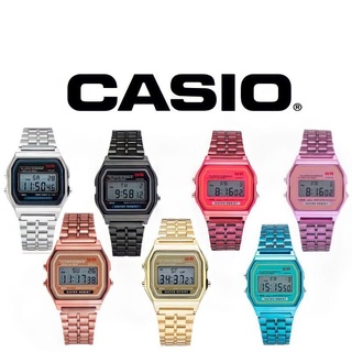 Relógio Casio Digital Feminino Fashion Coloridos Vintage Retrô WR Rosa, Pink, Verde, Azul, Vermelha, Roxo