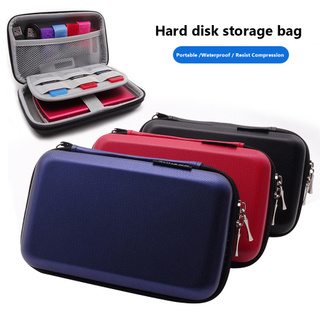 KW_hd Hard Disk Drive Case Power Bank USB Cable Charger Storage Bag