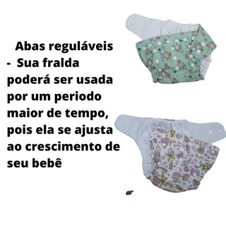 Super Promoção Bebê Fralda Reutilizável Calça Enxuta Plástica KIT COM 2 UNIDADES
