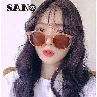 Korean Women Cat Eye Sunglasses Fashion Round Frame Sunglasses