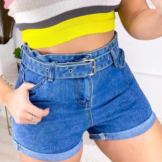 Short Jeans Feminino Com Cinto importado /M571