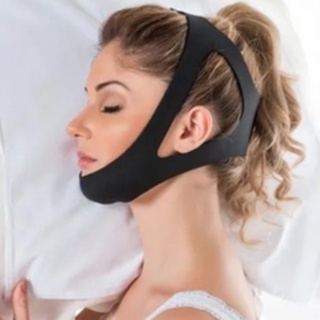 Faixa De Cabeça Anti Ronco Preta Ajustável faixa para dormir sem roncar