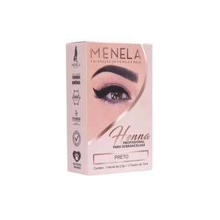 Kit Henna para sobrancelhas Menela 2,5g - PRETO