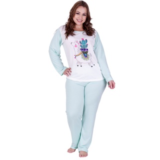 kit 2 Pijama de frio comprido Bella da Serra lingerie adulto inverno manga longa (1)