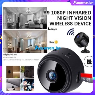 【acumen.br】 [HOT!]A9 Mini Wifi Câmera Espiã Hd 720P Night Vision Sem Fio Vigilância