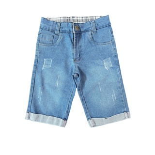 Kit 3 bermudas jeans shorts masculino infantil juvenil menino com regulador (6)