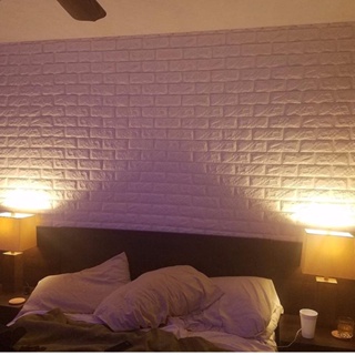 Design adesivo 3D adesivo de parede de espuma de tijolo à prova d'água papel de parede para decoração de casa para quarto (5)
