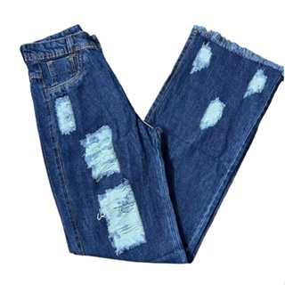 Calça Jeans wide leg pantalona destroyed (4)