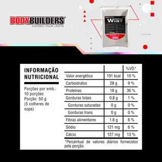 Kit Whey Protein 500g, BCAA 4,5 100g, Power Creatine 100g, Coqueteleira – Bodybuilders (8)