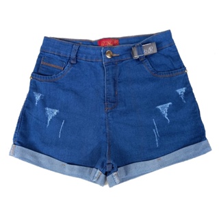 Short Jeans Feminino Hot Pant Cintura Alta Com Lycra (7)