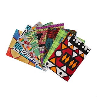 Kit de retalho de tecidos africanos (8 unidades de retalhos) (1)