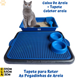 Caixa de Areia de gato + Tapete Coletor de Areia kit 5 em 1 (2)