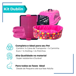 Kit Completo C/ Caixa de Transporte N1 + Tapete Higienico Grande + Cama de Cachorro (2)