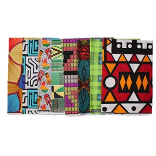 Kit de retalho de tecidos africanos (8 unidades de retalhos) (2)