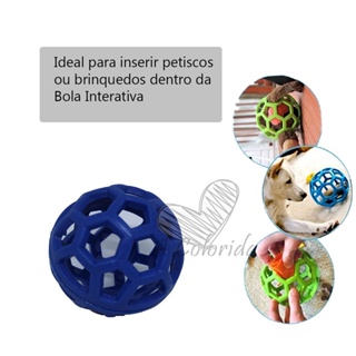 Brinquedo Cachorro Caes Bola Interativa Porta Petisco Anti Stress Divertida Relaxante 7,5 / 8 cm (2)