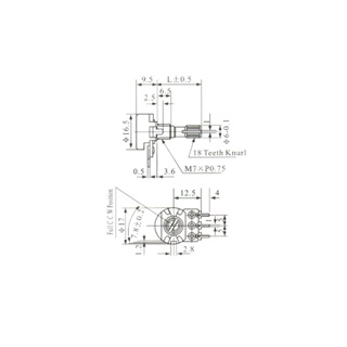 Potenciometro Linear 5k Wh-148 Circuito Eletronico Esp8266 Arduino Microcontroladores (4)