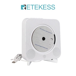 Reprodutor de CD Reketess TR609 de Parede com Bluetooth Portátil/Rádio FM/Suporte para USB/Cartão SD/Entrada AUX/Remoto (1)