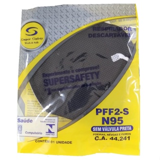 Mascara Pff2 N95 Elástico Na Orelha Super Safety ( Kit 10 Pecas ) (1)