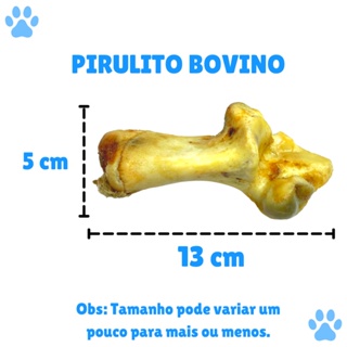 Osso para Cachorro Defumado Petisco Natural Comestível Cães Pirulito Bovino - Envio Já (2)