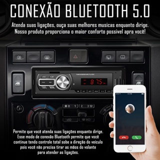 Radio para Carro Som Automotivo Bluetooth Mp3 Player FM Com Usb + Sd Som Carro (3)